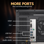 Prebuilt Gaming PC Desktop, Ryzen 7 4700LE (8Core 16Threads), RTX3050 8G | 16G DDR4 RAM | 512G SSD | WiFi 6 | Gamers Computers Tower for Gaming, Streaming, Editing, Home & Office