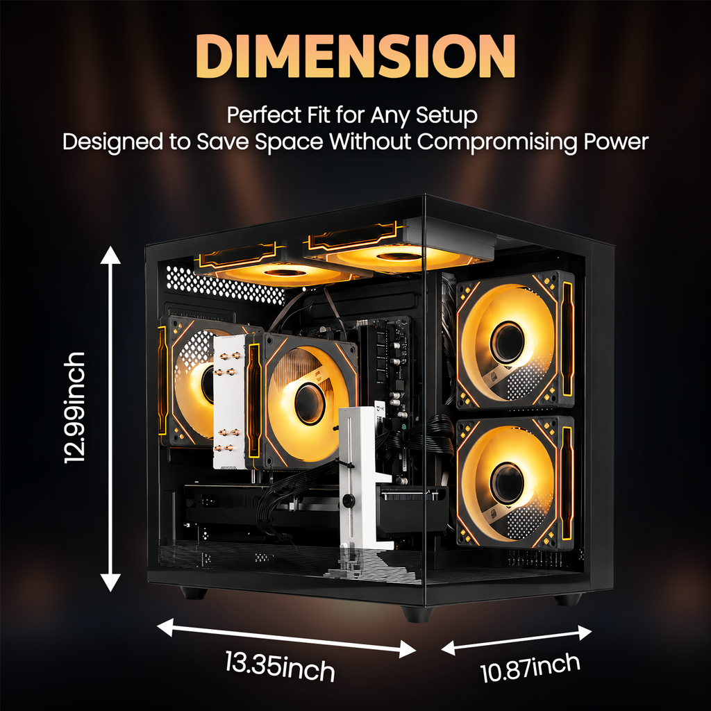 Prebuilt Gaming PC Desktop, Ryzen 7 4700LE (8Core 16Threads), RTX3050 8G | 16G DDR4 RAM | 512G SSD | WiFi 6 | Gamers Computers Tower for Gaming, Streaming, Editing, Home & Office