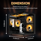 Prebuilt Gaming PC Desktop, Ryzen 7 4700LE (8Core 16Threads), RTX3050 8G | 16G DDR4 RAM | 512G SSD | WiFi 6 | Gamers Computers Tower for Gaming, Streaming, Editing, Home & Office