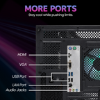 Prebuilt Gaming Desktop PC，Ryzen 5 4500(6Core-3.6G Up to 4.1G) 16GB DDR4 RAM | 256GB SSD| RX560 4G GPU | Wi-Fi 6 | 8 RGB Fans,for Home Office Gaming Tower Computer