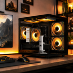 Prebuilt Gaming PC Desktop, Ryzen 7 4700LE (8Core 16Threads), RTX3050 8G | 16G DDR4 RAM | 512G SSD | WiFi 6 | Gamers Computers Tower for Gaming, Streaming, Editing, Home & Office