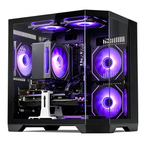 Qehi Gaming Desktop PC, Ryzen 7 , RTX3050 8G，16G RAM，1T SSD ,WIFI6,prebuilt Black pcs