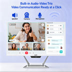 Qehi 24 inch All-in-One PC Desktop Computer Core I7, 16G RAM 256G SSD Wi-Fi6, 1080P Gaming All in One Business Display for Home Office with Keyboard & Mouse