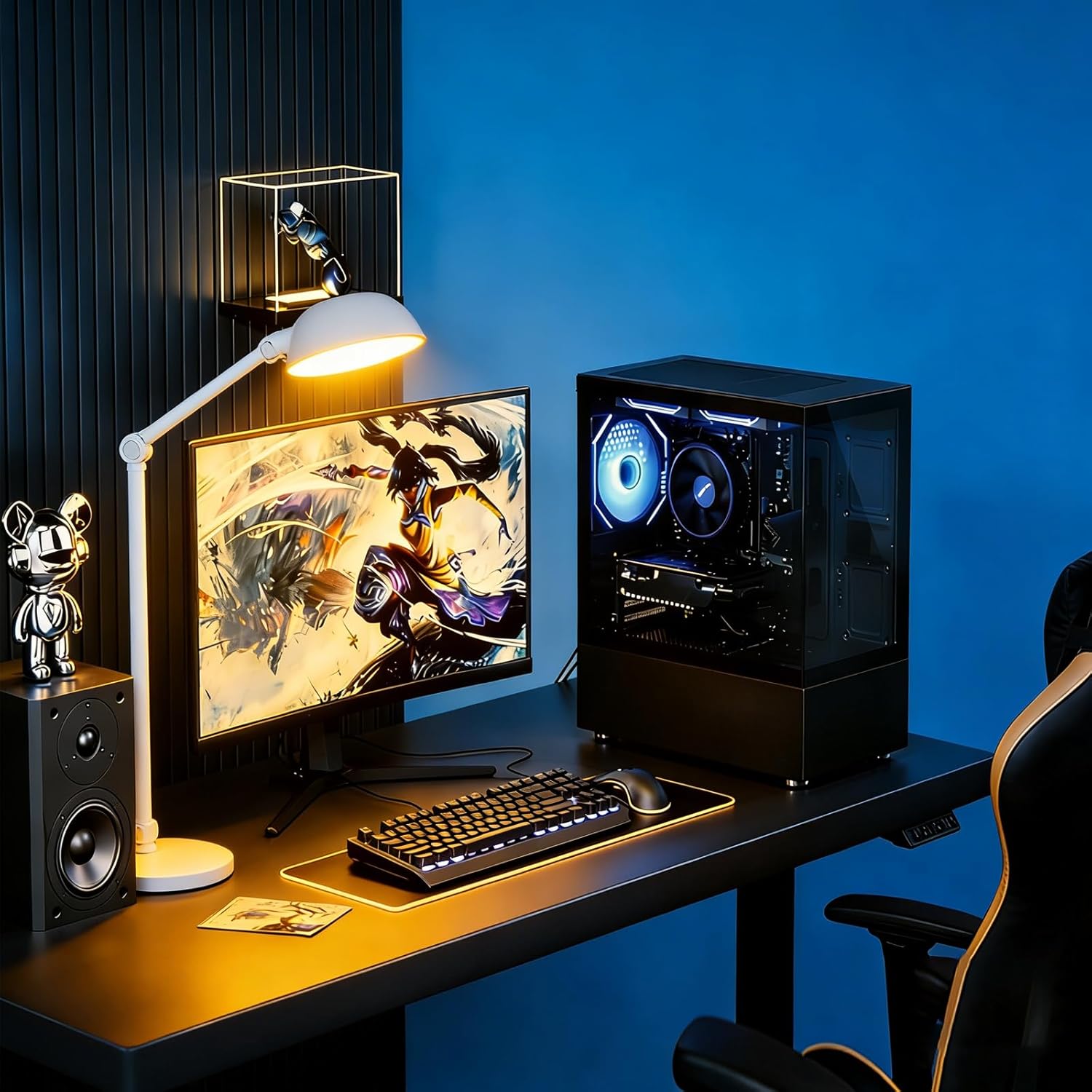 Prebuilt Black RGB Gaming PC Desktop | Ryzen 5, 16GB RAM, 512GB SSD, RX 560 4GB