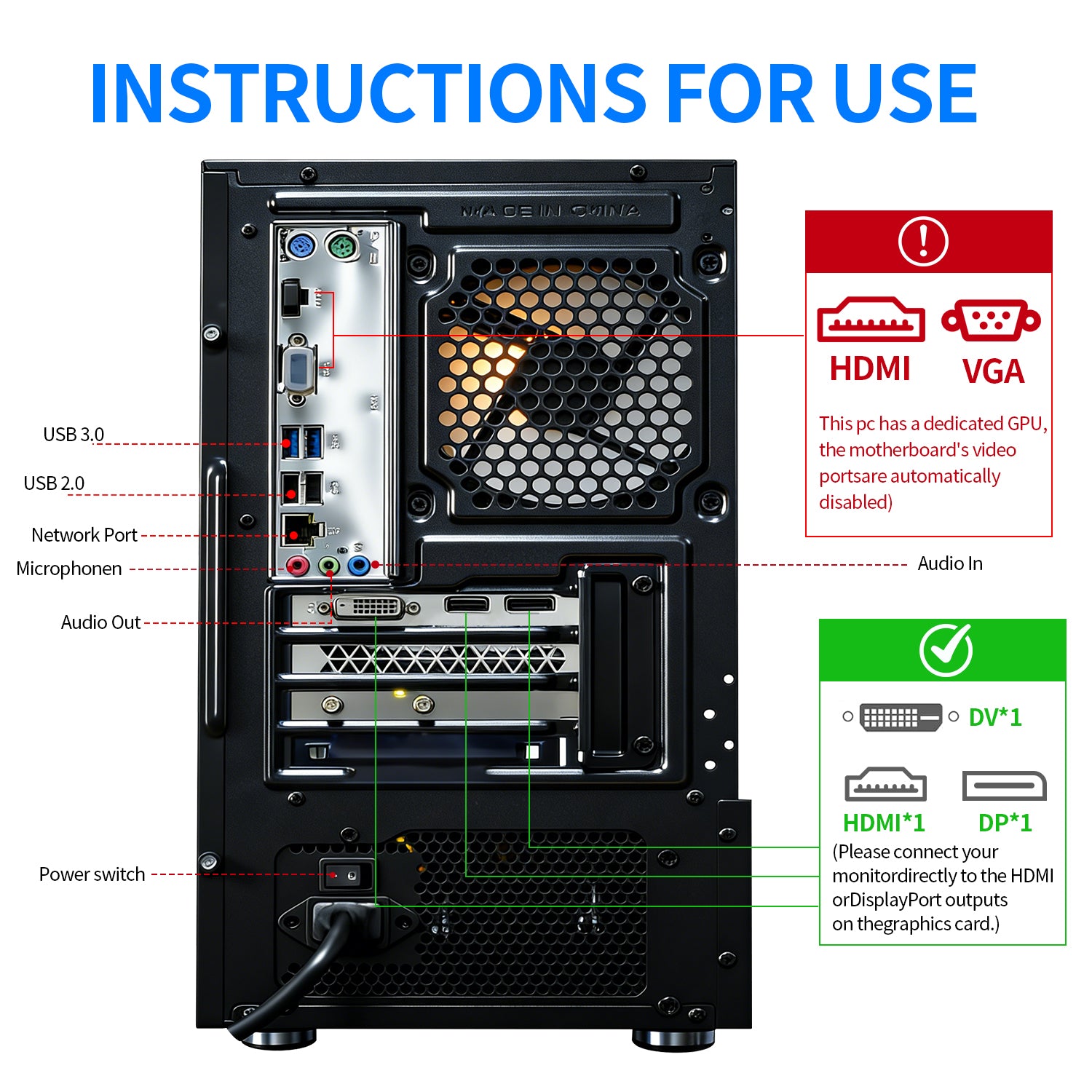 Qehi Gaming PC- R5-3500X,16G DDR4 RAM,512GB SSD,RX560 4G,WIFI6,RGB Fans,Black