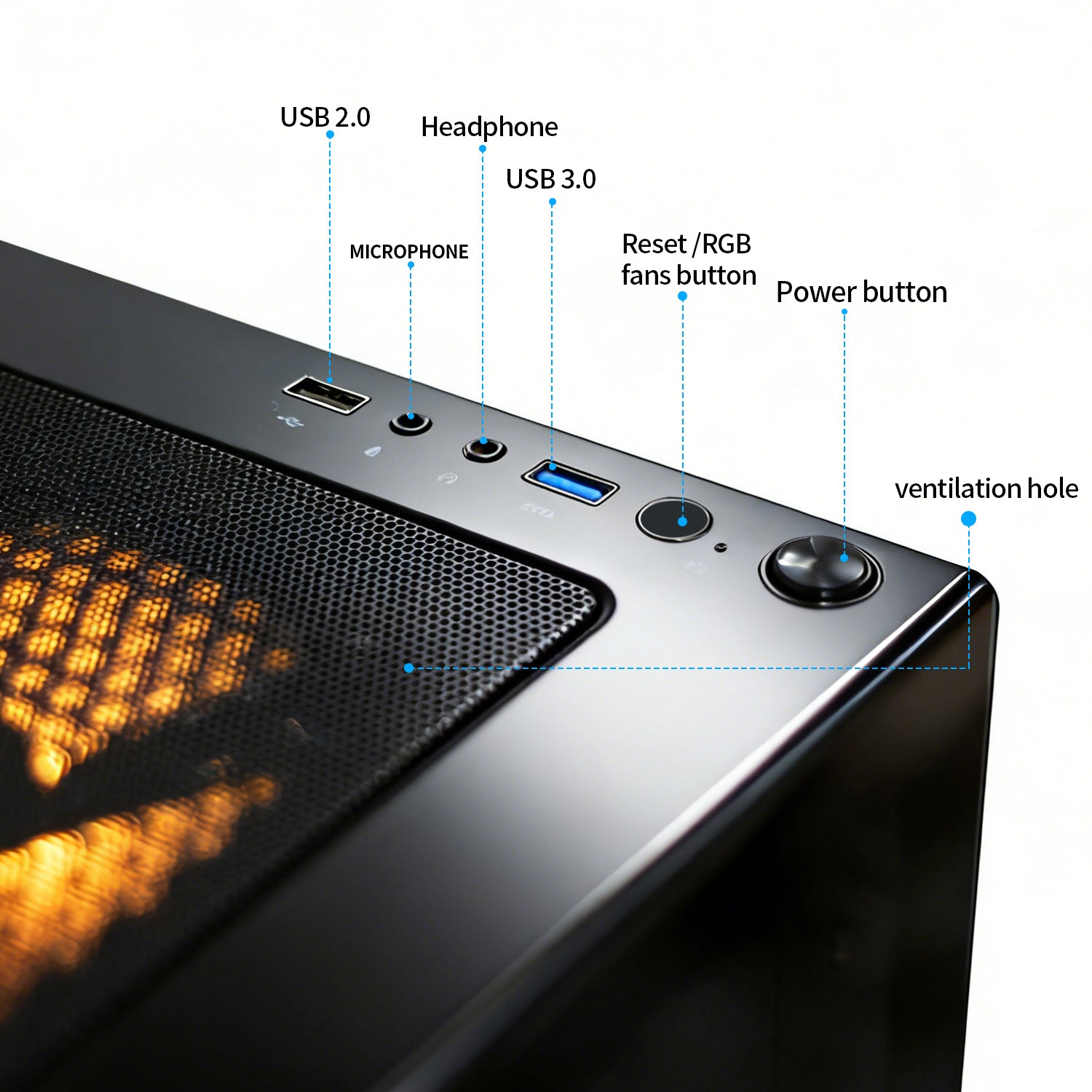 Qehi Gaming PC Desktop Ryzen 7 5700X | 16GB DDR4 RAM | GeForce RTX 3050 6GB | WIFI6 | High-Performance Gaming & Design Computer, Black Tower PC
