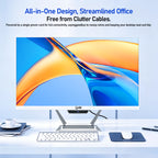 Qehi 24 inch All-in-One PC Desktop Computer Core I7, 16G RAM 256G SSD Wi-Fi6, 1080P Gaming All in One Business Display for Home Office with Keyboard & Mouse
