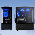 Prebuilt Black RGB Gaming PC Desktop | Ryzen 5, 16GB RAM, 512GB SSD, RX 560 4GB