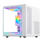 Qehi Gaming PC Desktop, Core i5 16G , RX550 4GB, 16G RAM, NVME/3.0/256G , RGB Lighting, White